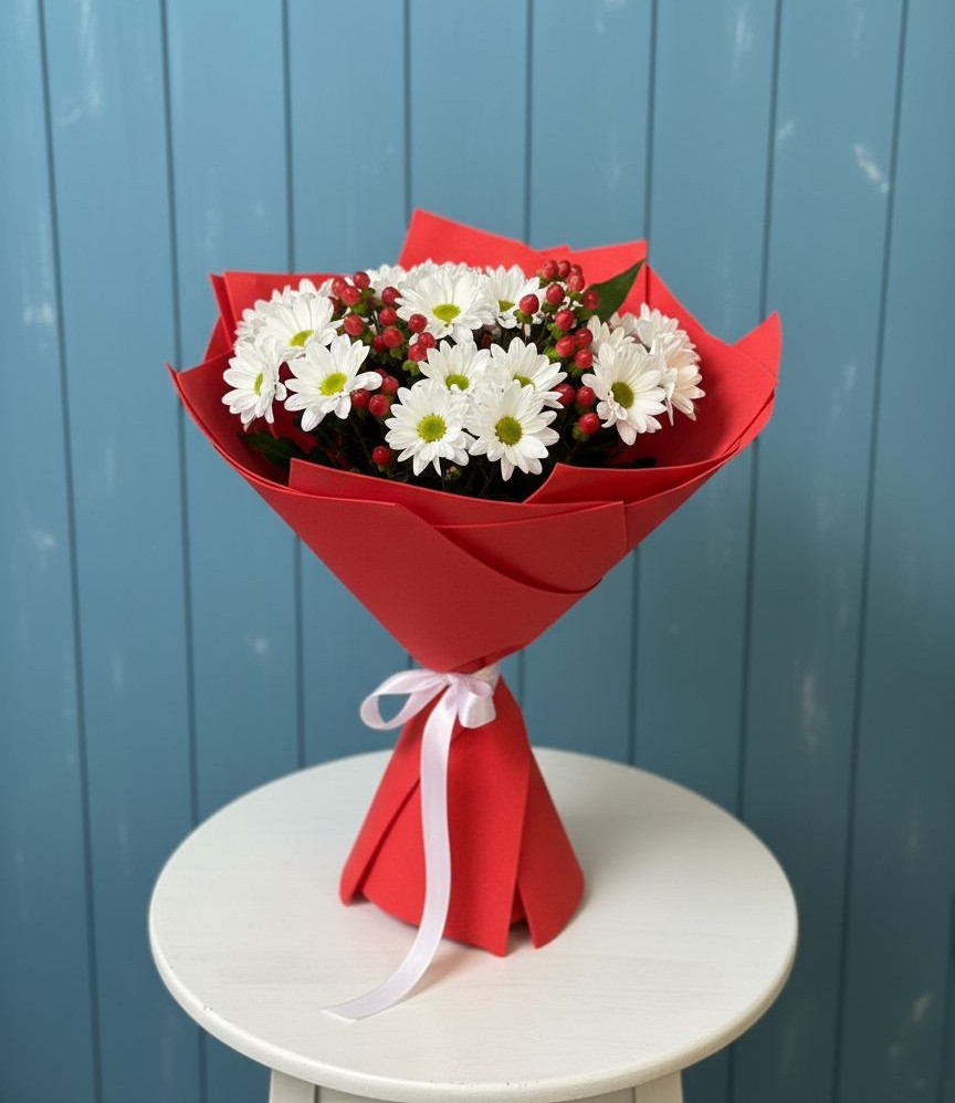 Букет цветов из: Хризантемы в Курумкане