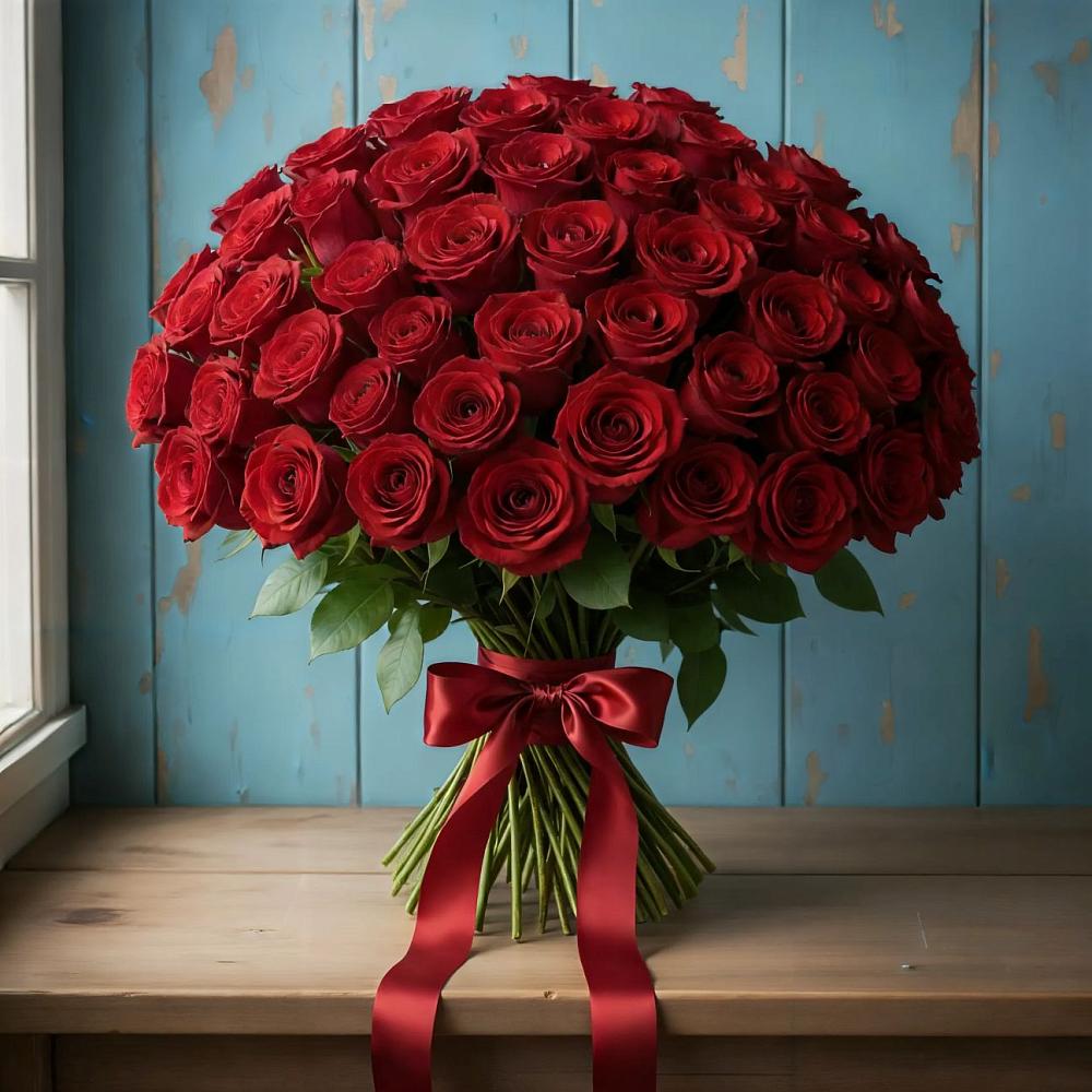 Букет Красные розы Блэк Меджик в Курумкане