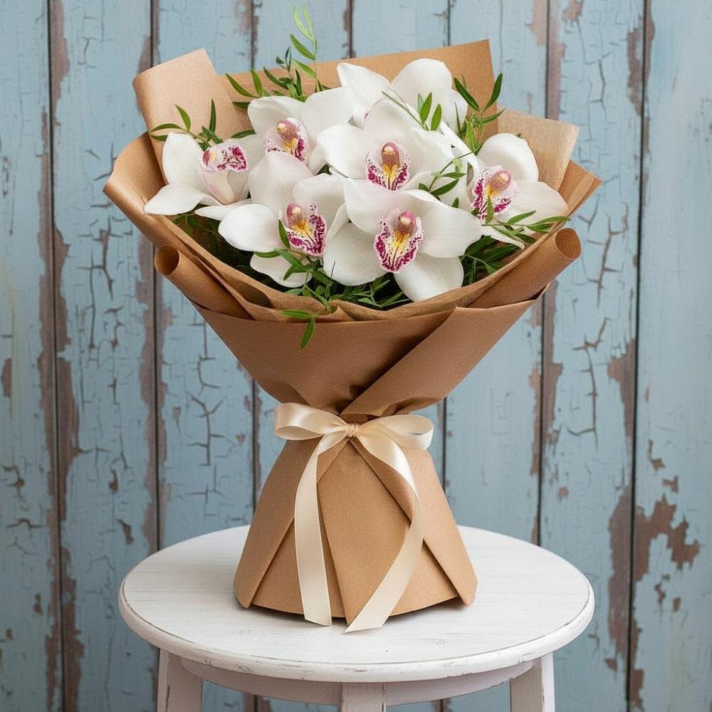Букет цветов из: Орхидеи и Розы в Курумкане