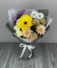 Букет цветов из:  Розы, Герберы и Хризантемы в Курумкане
