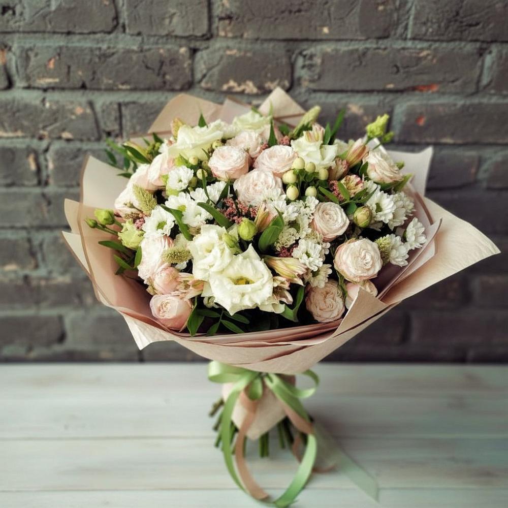 Букет цветов из: Альстромерии, Розы и Хризантемы в Курумкане