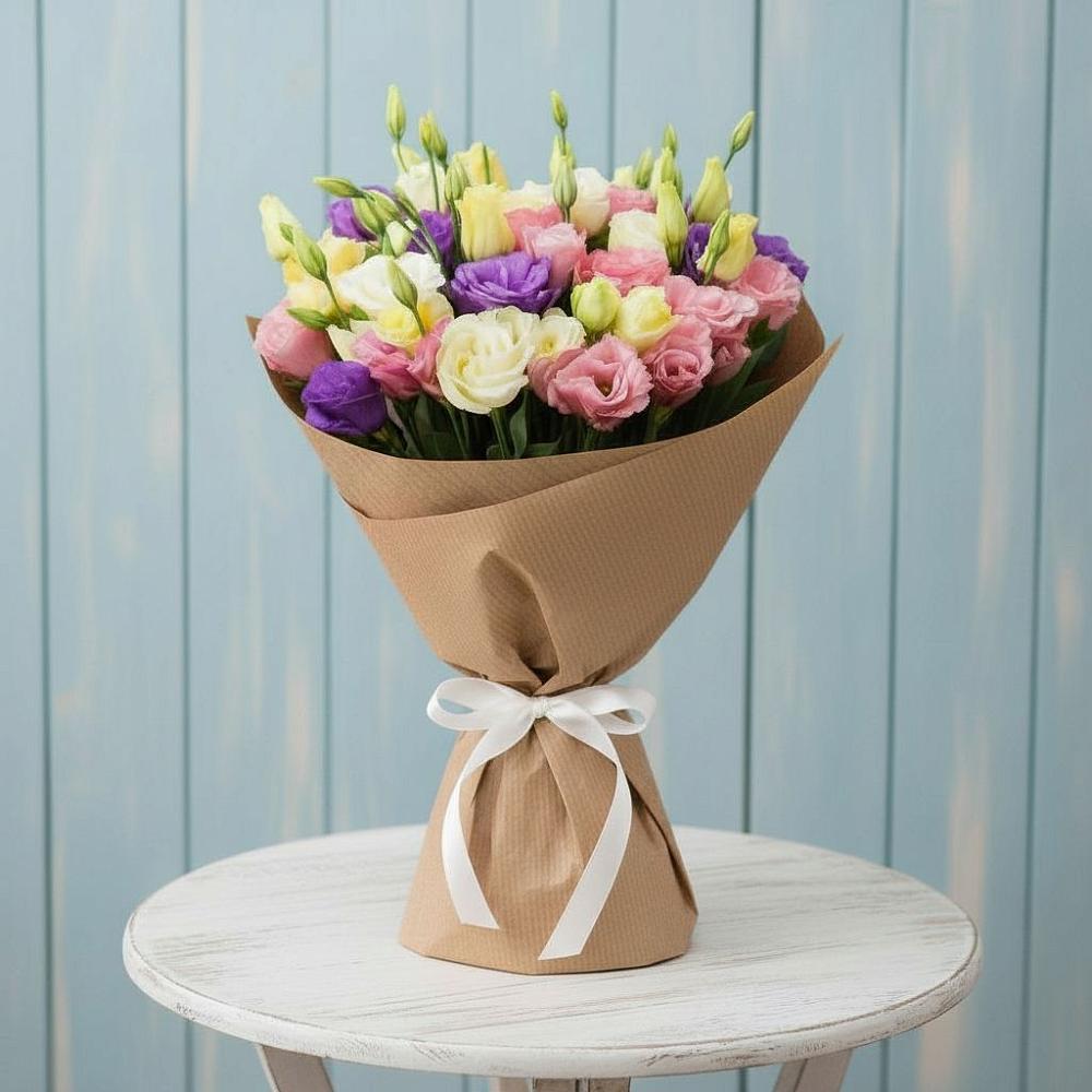 Букет цветов из: Лизиантусы в Курумкане