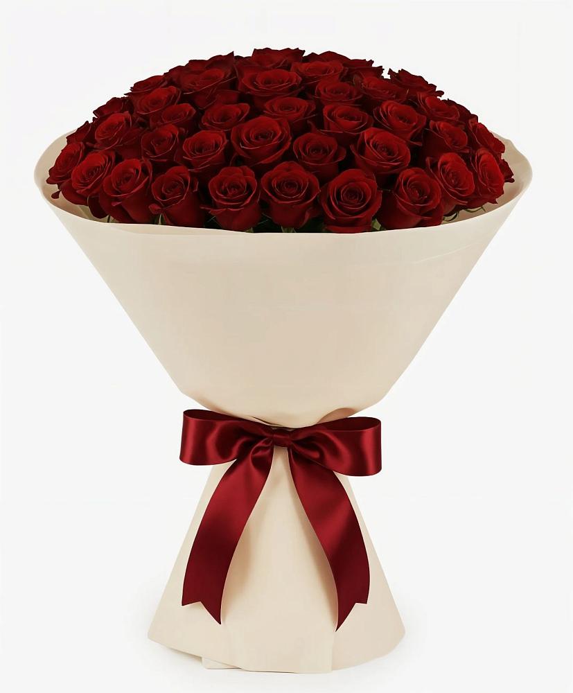 Букет 101 Бордовая роза Блэк Бакарра в Курумкане