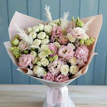 Букет цветов из:  Альстромерии и Розы в Курумкане