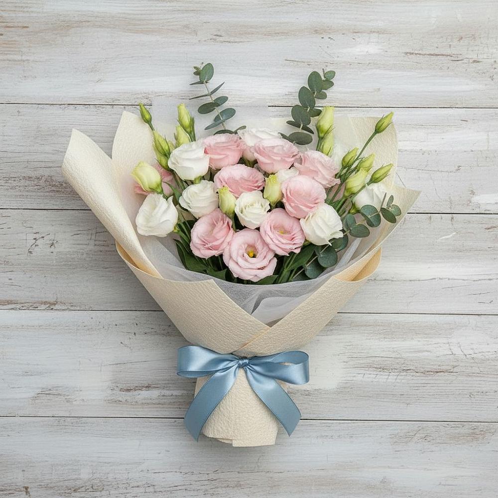 Букет цветов из: Лизиантусы в Курумкане